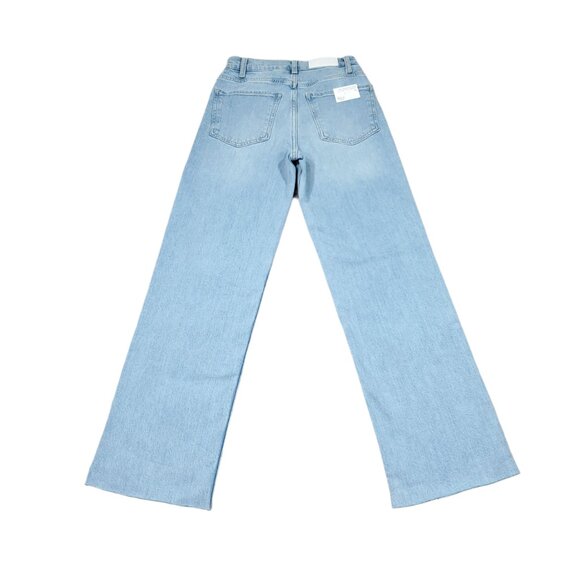Rails Topanga Crop Straight Jeans Light Blue Mist Step Hem Size 23 Button Fly - Picture 3 of 9